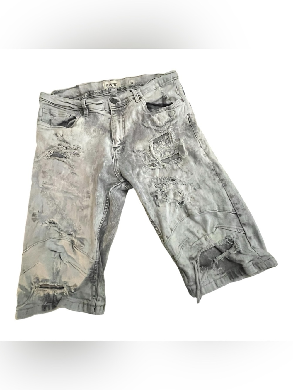 FWRD Distressed Gray Men’s Jean Shorts